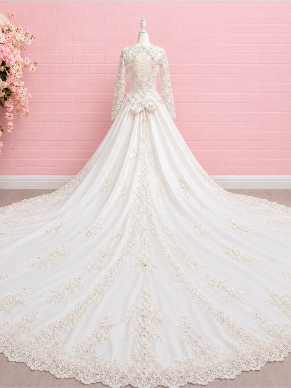 Forever Yours Long Sleeve White Bridal Ball Gown - Picture 2 of 10